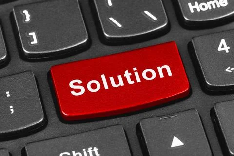 Computer notebook keyboard with Solution key Computer notebook keyboard wi... 스톡 사진