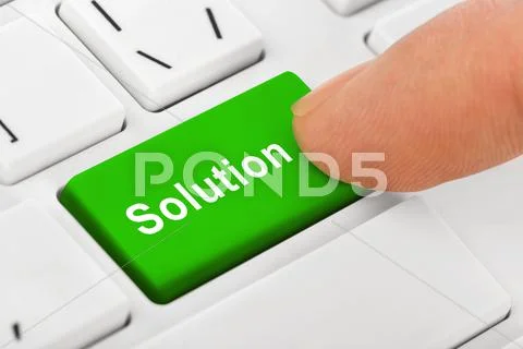 Computer notebook keyboard with Solutions key Stock Photos