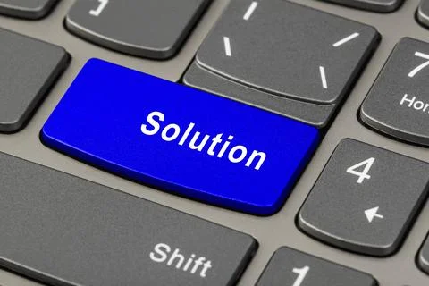 Computer notebook keyboard with Solutions key Stock Photos