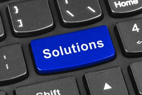 Computer notebook keyboard with Solutions key Computer notebook keyboard w... Stock Photos