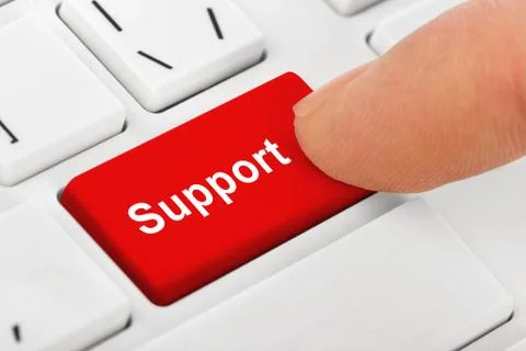 Computer notebook keyboard with Support key Stock Photos