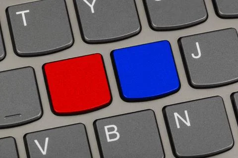 Computer notebook keyboard with two blank keys Computer notebook keyboard ... Stock Photos