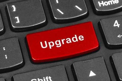 Computer notebook keyboard with upgrade key Stock Photos