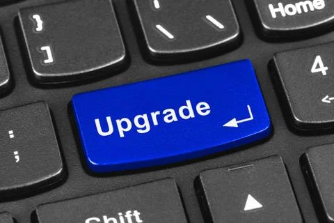 Computer notebook keyboard with Upgrade key Stock Photos