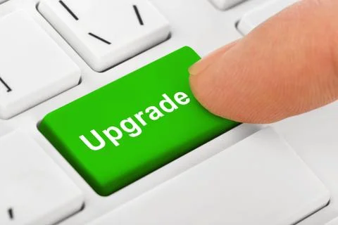 Computer notebook keyboard with Upgrade key Stock Photos