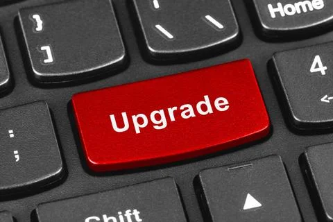Computer notebook keyboard with Upgrade key Computer notebook keyboard wit... Stock Photos