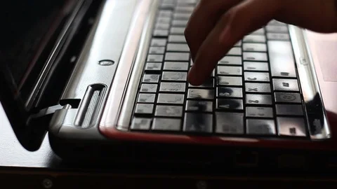 Computer notebook laptop keyboard input closeup. Stock Footage 108919218