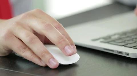 Computer Notebook Mouse Work Man Stock Footage 55583357