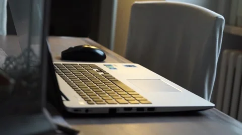 Computer notebook, Notebook on the table Stock Footage 48267492