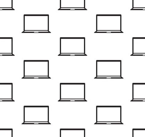 Computer Notebook Seamless Stock Illustration