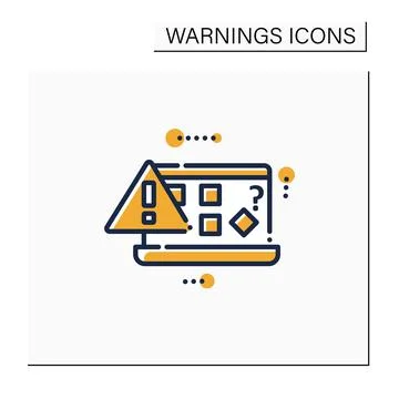 Computer notification color icon イラスト素材