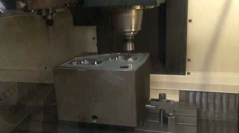Computer numerical control. engraving and processing elements with cnc machine. Stock Footage 49068614