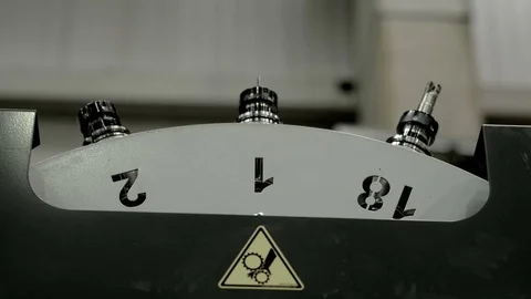 Computer numerical control for metallurgical industry. Cnc machining Stock Footage 79930266