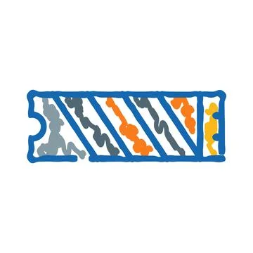 Computer nvme ssd storage device slot illustration Stock Illustration