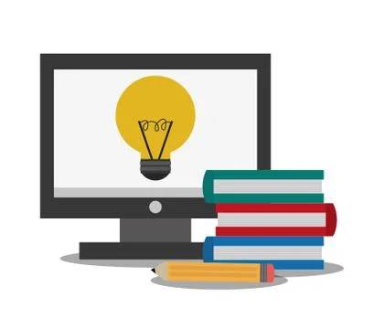 Computer of office and work design 스톡 일러스트