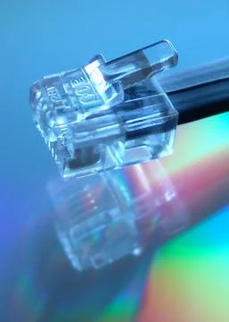 Computer office technology broadband cable data Stock Photos