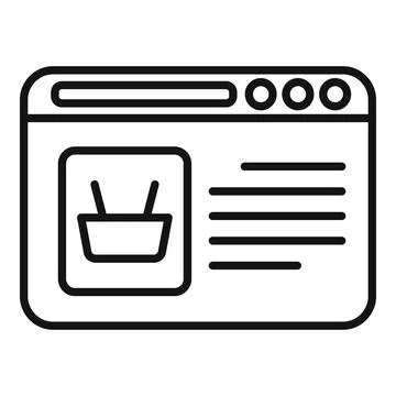 Computer online store icon outline vector. Sale shop Stock Illustration