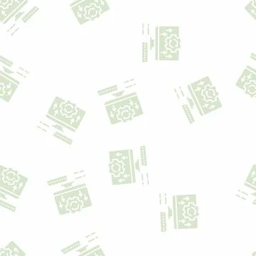 Computer optimize glyph seamless pattern Stock Illustration