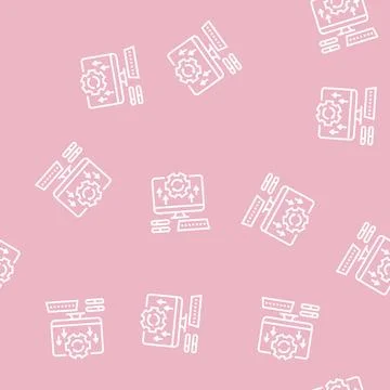 Computer optimize line seamless pattern Stockillustratie