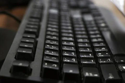 Computer or laptop keyboard in close up Stock-Fotos
