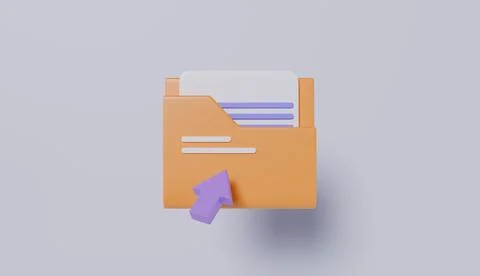 Computer or pc folder file with cursor pointer for UI UX web mobile apps Иллюстрация