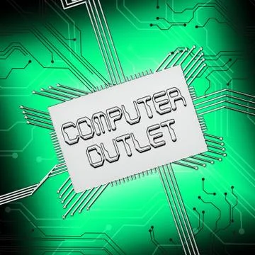 Computer Outlet Shows Pc Shop 3d Illustration Stock Illustration