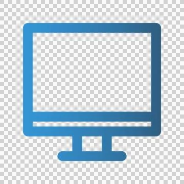 Computer outline icon. with gradient colors suitable for interfaces Stock Illustration