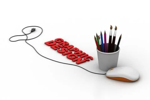 Computer Painting concept Free Stock Illustration