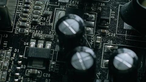 Computer parts macro closeup Stock Footage 99126684