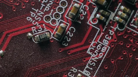 Computer parts macro closeup Stock Footage 99126770