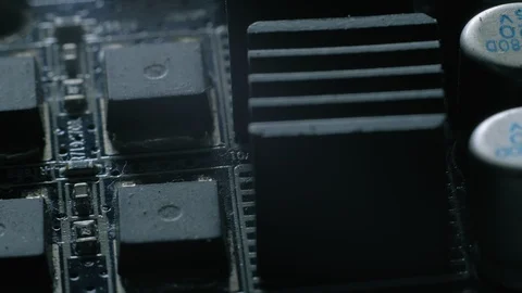 Computer parts macro closeup Stock Footage 99126910