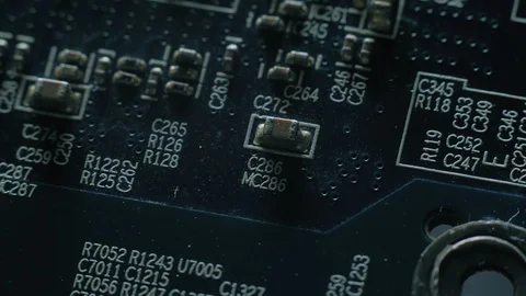 Computer parts macro closeup Video stock 99127054