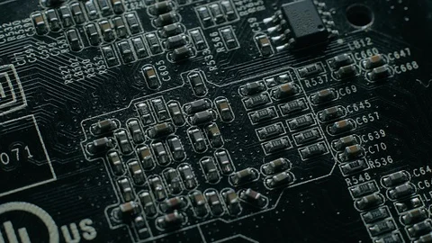 Computer parts macro closeup Stock Footage 99127132