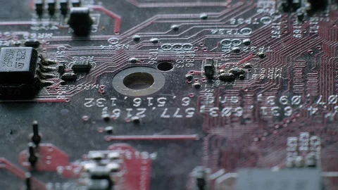 Computer parts macro closeup Stock Footage 99127297