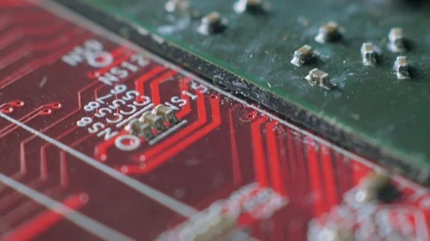 Computer parts macro closeup Video stock 99127303