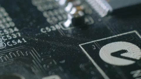 Computer parts macro closeup Stock Footage 99127306