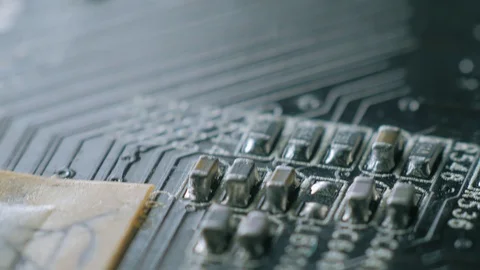 Computer parts macro closeup Stock Footage 99127392
