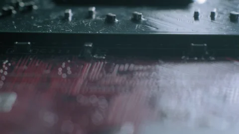 Computer parts macro closeup Stock Footage 99127443