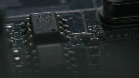 Computer parts macro closeup Video stock 99291358