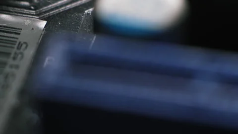 Computer parts macro closeup Stock Footage 99291540