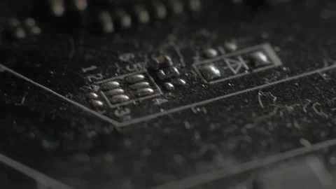 Computer parts macro closeup Stock Footage 99291580