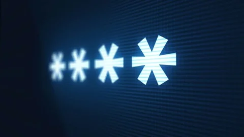 Computer Password Asterisk close up ALT Stock Footage 70419684