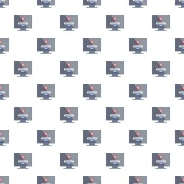 Computer password error security breach repeating pattern Stock Illustration