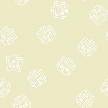 Computer password hacking line seamless pattern イラスト素材
