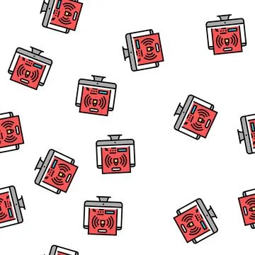 Computer password hacking vector seamless pattern Stock Illustration