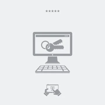 Computer password icon, computer password vector, computer password symbol, c Stock-Illustration