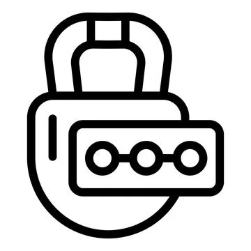Computer password icon outline vector. Virus bug 스톡 일러스트