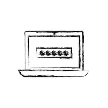 Computer password security privacy 스톡 일러스트