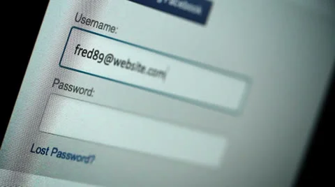 Computer Password Username Log-on a Website Stock Footage 22871115
