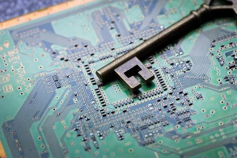 Computer, password &amp; virus security protection from hacking Stock Photos